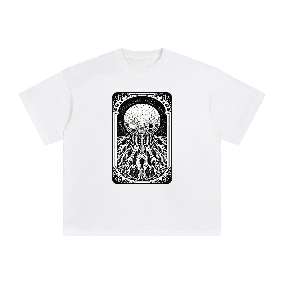 Monster Tree Tarot Card Graphic Tee-INNBLAC Fashion Apparel
