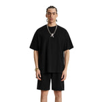 Camiseta básica de manga corta preencogida de 7 oz