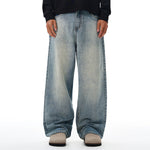 Vintage Washed Wide Leg Relaxed Fit Jeans