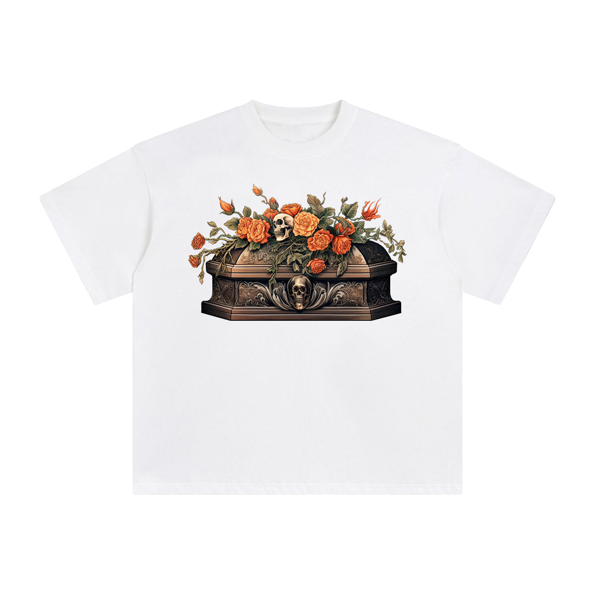 Halloween Coffin Graphic Tee-INNBLAC Fashion Apparel