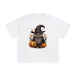 Halloween Owl & Pumpkin Graphic Tee-INNBLAC Fashion Apparel