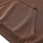 Raw Edge Sleeveless Boxy Hoodie