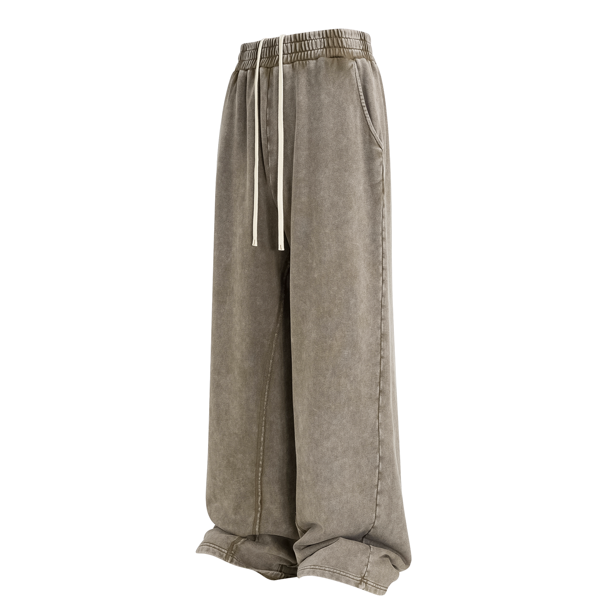 Vintage Wash Cotton Patchwork Sweatpants