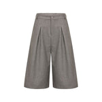 Vintage Draped Pleated Bermuda Shorts