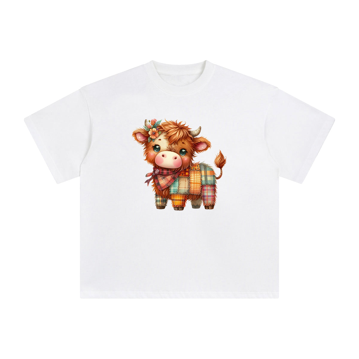 Highland Cow Graphic Tee-INNBLAC Fashion Apparel
