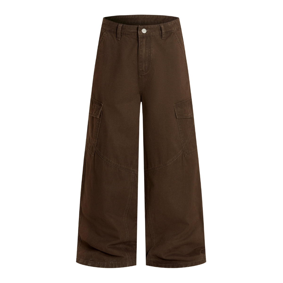 Vintage Baggy Paneled Straight-Leg Cargo Pants