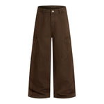 Vintage Baggy Paneled Straight-Leg Cargo Pants