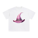 Pink Witch Hat Graphic Tee-INNBLAC Fashion Apparel