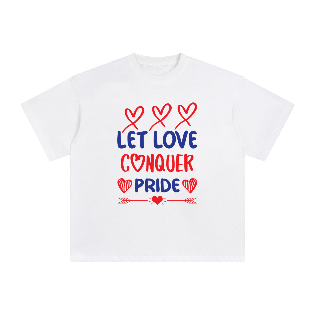 Let Love Conquer Pride Graphic Tee-INNBLAC Fashion Apparel