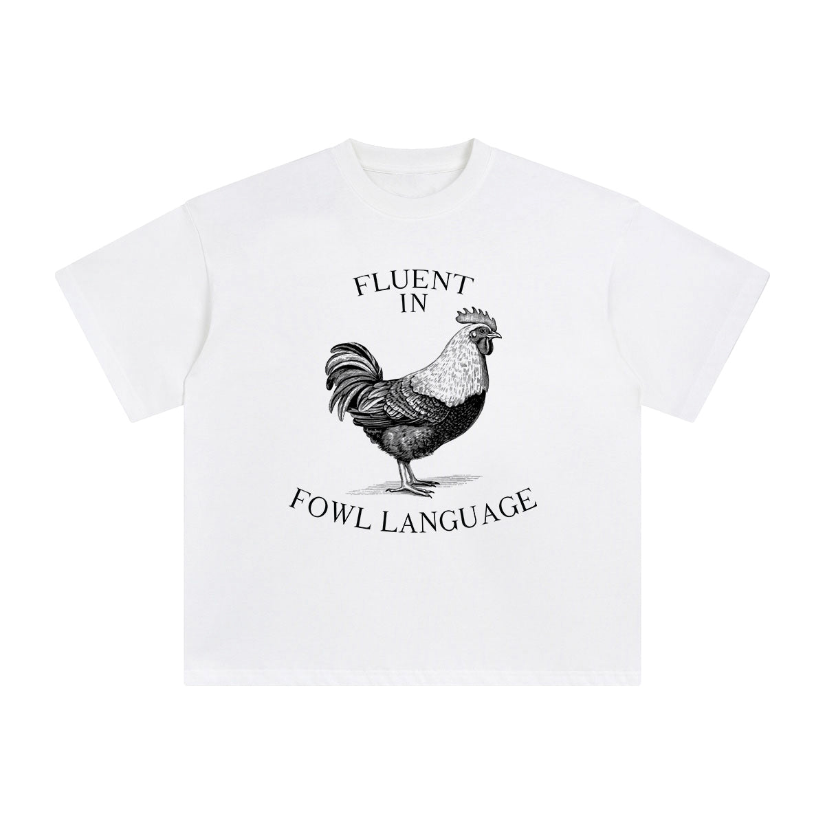 Rooster Retro Graphic Tee-INNBLAC Fashion Apparel