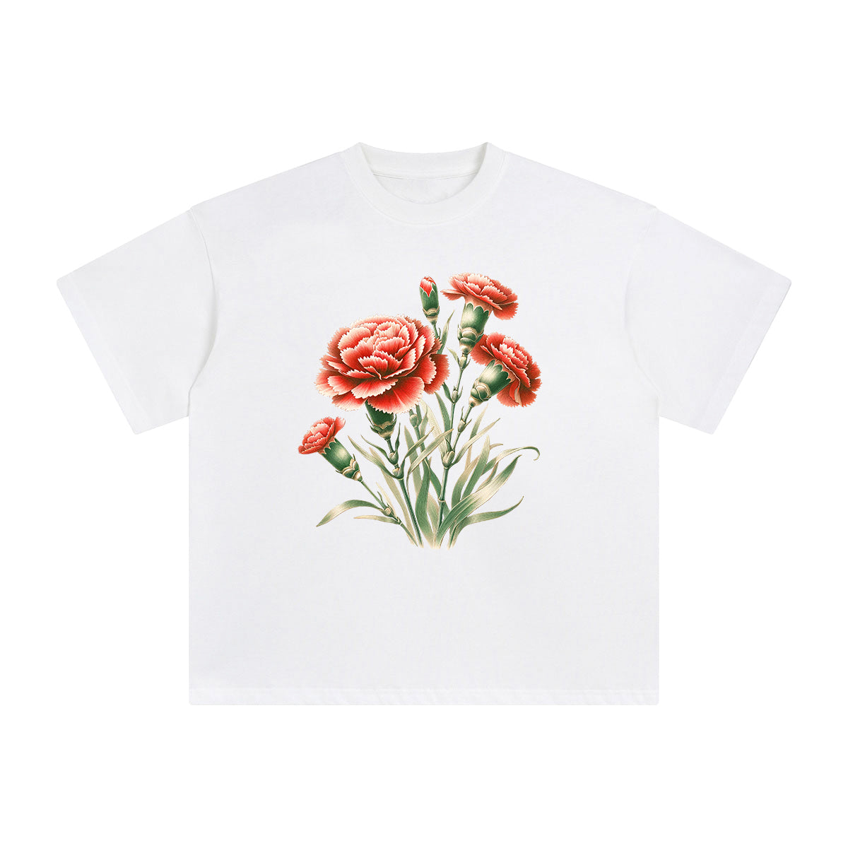 Carnation Graphic Tee-INNBLAC Fashion Apparel