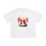 Valentine Dogs Globe Graphic Tee-INNBLAC Fashion Apparel