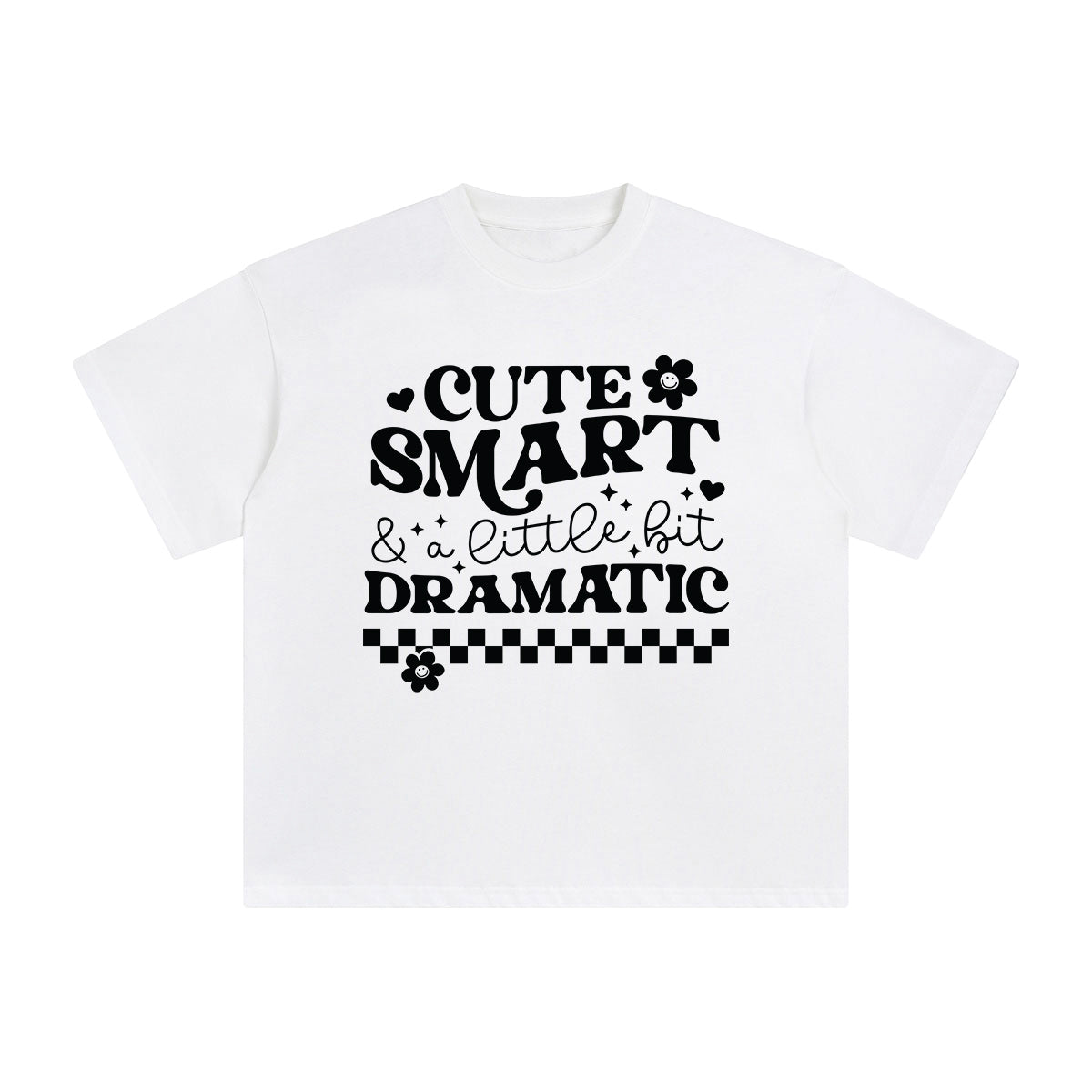 Cute Smart & Little Bit Dramatic Graphic Tee-INNBLAC Fashion Apparel