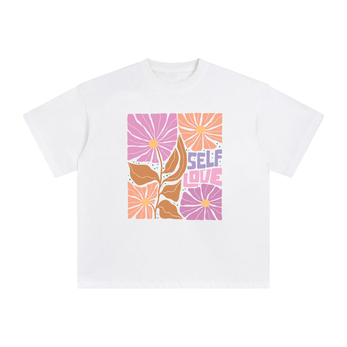 Boho Flower Abstract Graphic Tee-INNBLAC Fashion Apparel