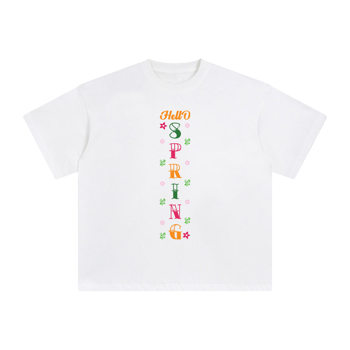 Hello Spring Aesthetic Graphic Tee-INNBLAC Fashion Apparel