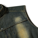 VintageWash Sleeveless Bomber Vest