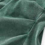 Camiseta de algodón lavado, corte entallado y cintura plisada, 8.4 oz