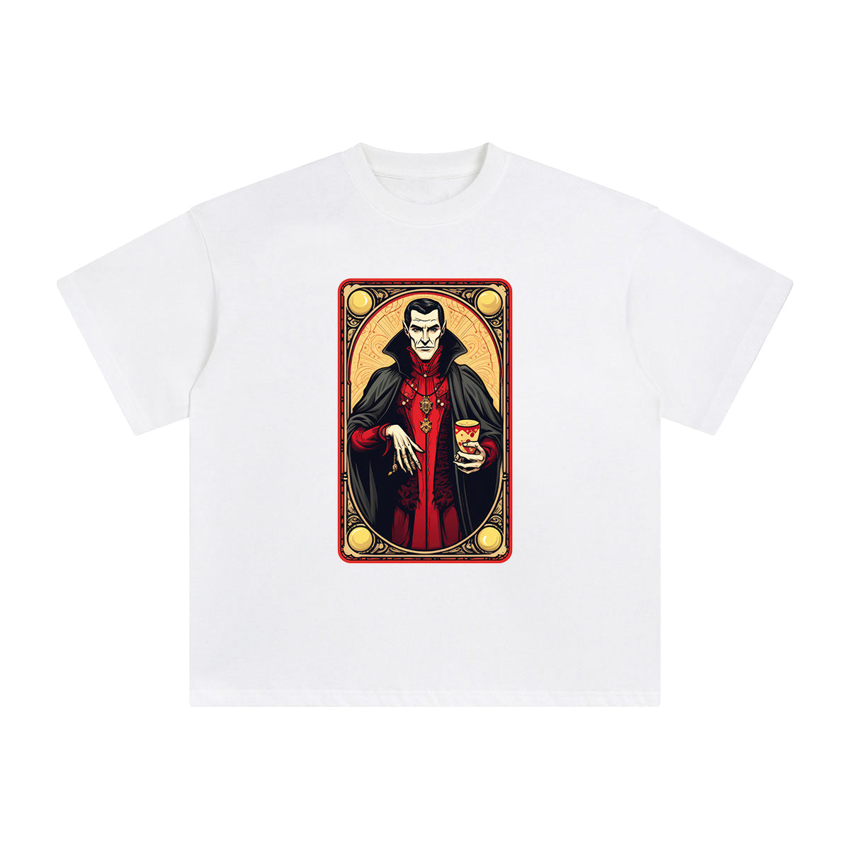 Dracula Tarot Card Graphic Tee-INNBLAC Fashion Apparel