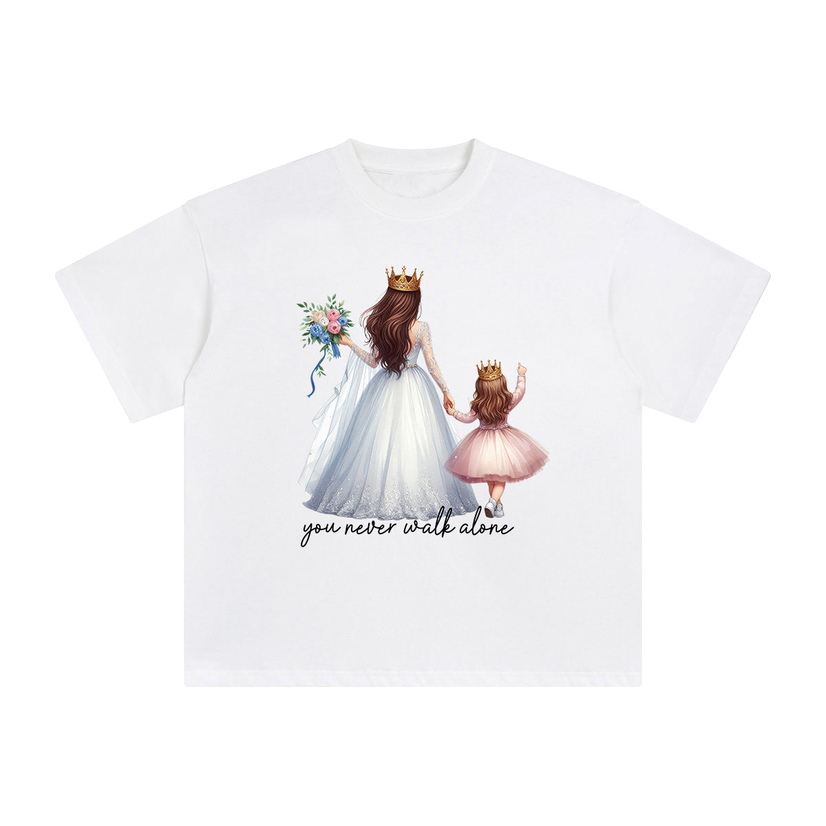 Princess Mom & Baby Graphic Tee-INNBLAC Fashion Apparel