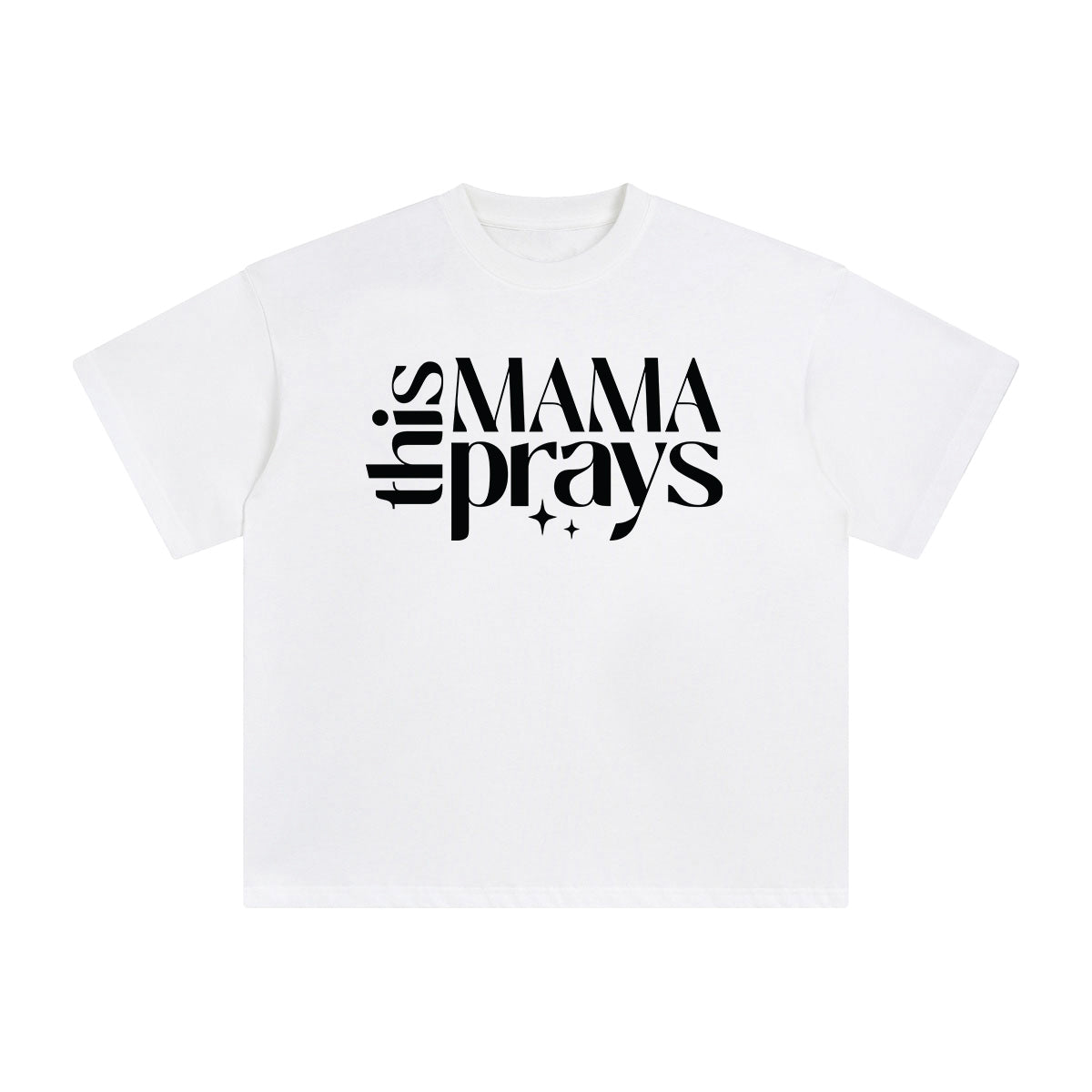 This Mama Prays Graphic Tee-INNBLAC Fashion Apparel