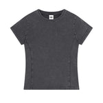 Snow Washed Peruvian Cotton Slim Fit Y2K Tee