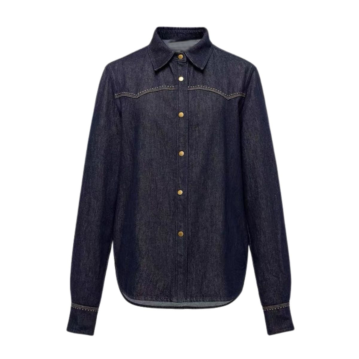 Vestido midi vaquero sin mangas con botones y aberturas en la parte delantera