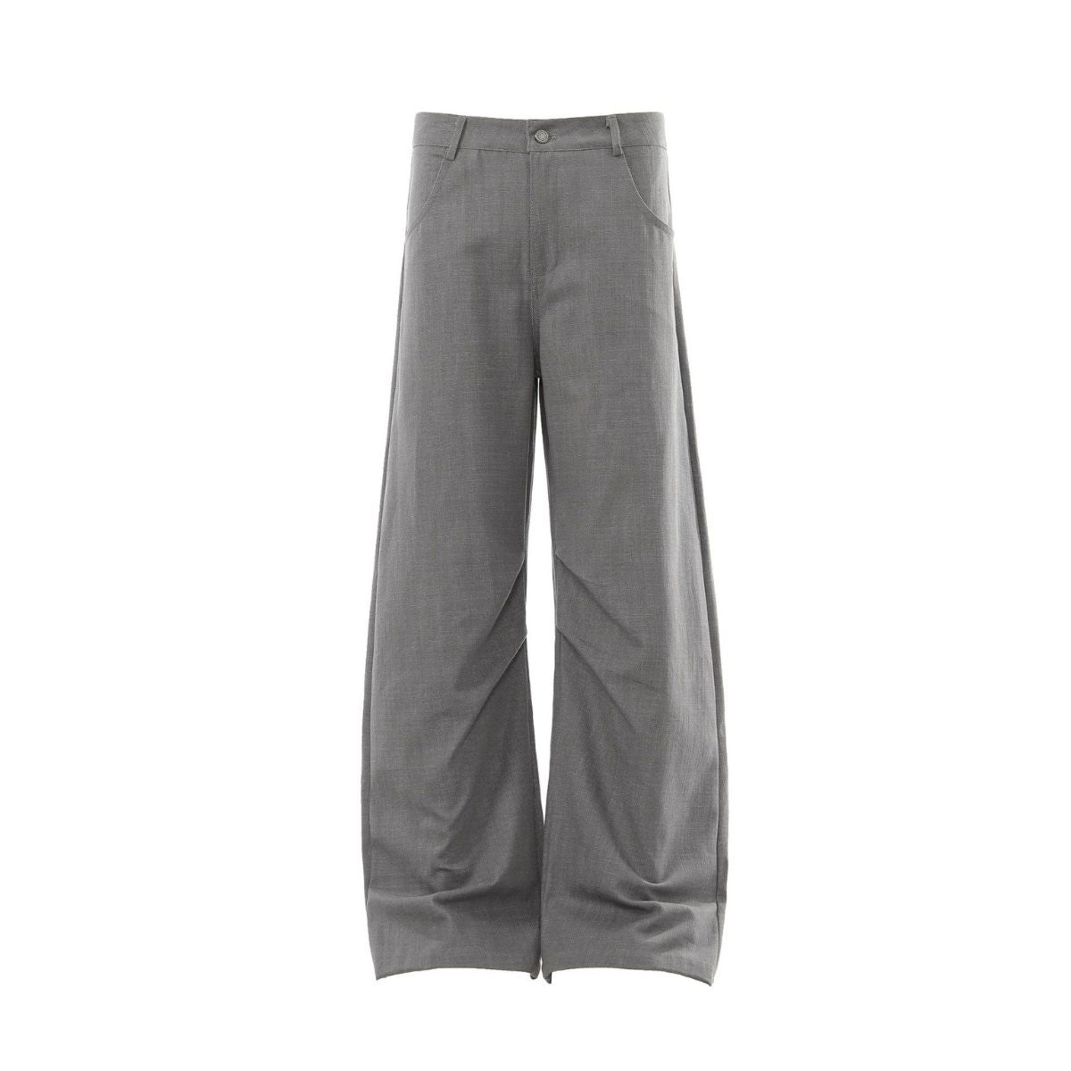 Old Money Draped Wide Leg Barrel Trousers