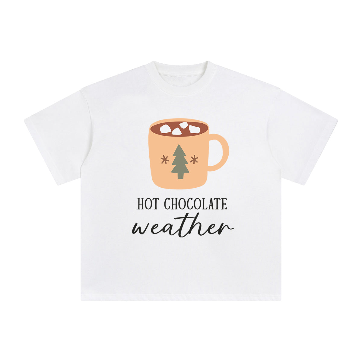HOT CHOCOLATE WEATHER Graphic Tee-INNBLAC Fashion Apparel