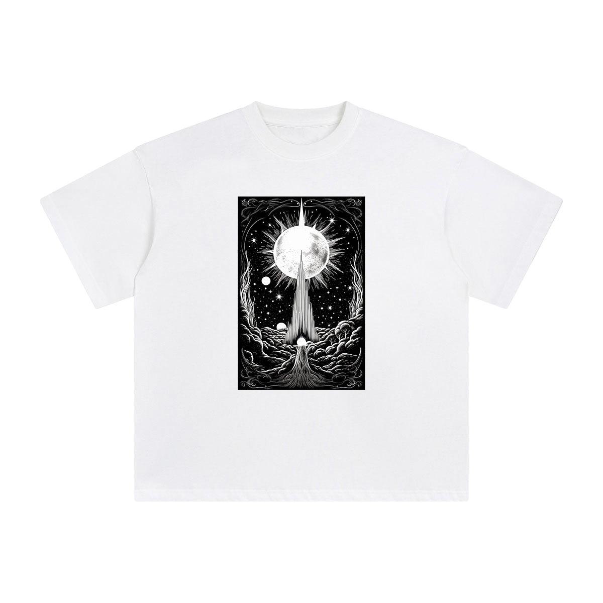 Universe Tarot Card Graphic Tee-INNBLAC Fashion Apparel