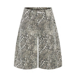 Retro Leopard Baggy Bermuda Shorts