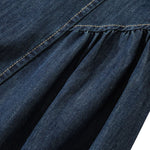 Falda vaquera con bordado de perlas y lavado vintage