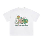 Lucky Peace Love Shamrocks Graphic Tee-INNBLAC Fashion Apparel