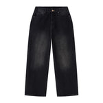 Vintage Distressed Gradient Wide Leg Jeans