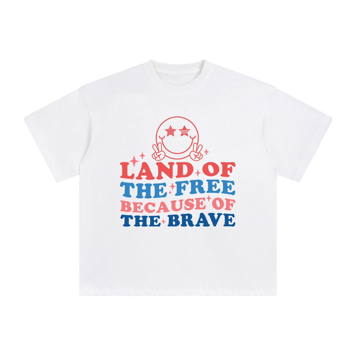Land Of The Free Because Of The Brave Graphic Tee-INNBLAC Fashion Apparel