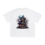 Fairy Halloween Witch House Graphic Tee-INNBLAC Fashion Apparel