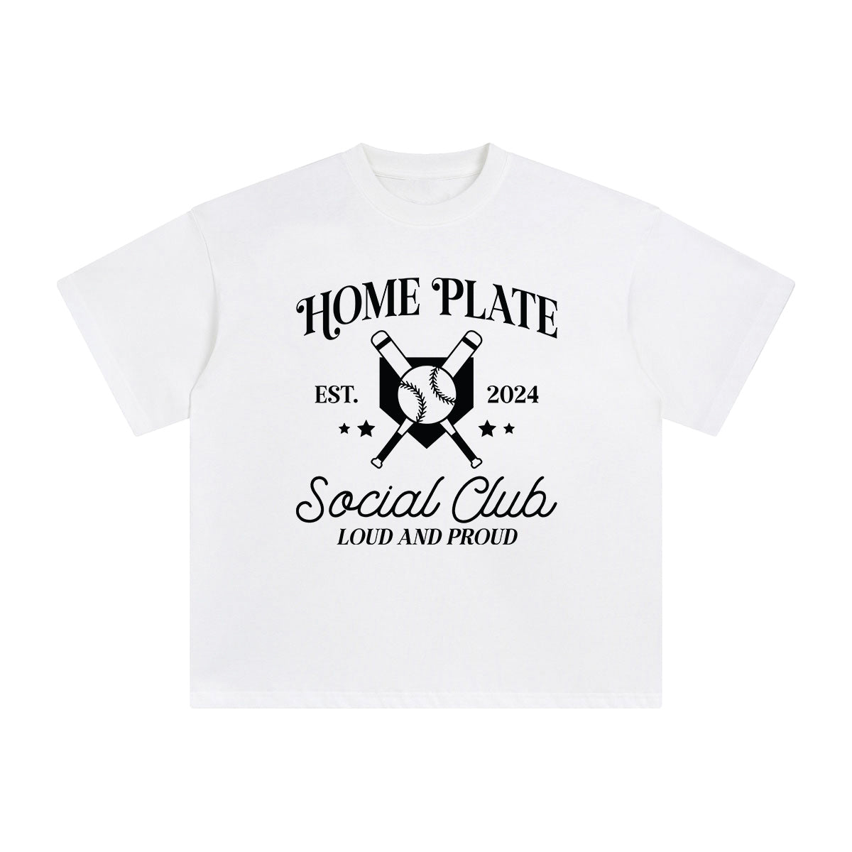 Home Plate Baseball Graphic Tee-INNBLAC Fashion Apparel