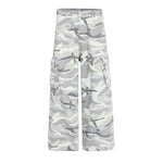 Camouflage Patchwork Multi Pocket Relaxed Cargo Pants