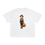 Halloween Boy & Pumpkin Graphic Tee-INNBLAC Fashion Apparel
