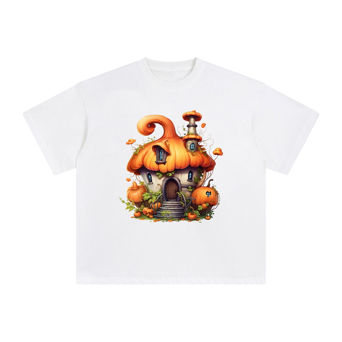 Fairy Pumpkin House Graphic Tee-INNBLAC Fashion Apparel