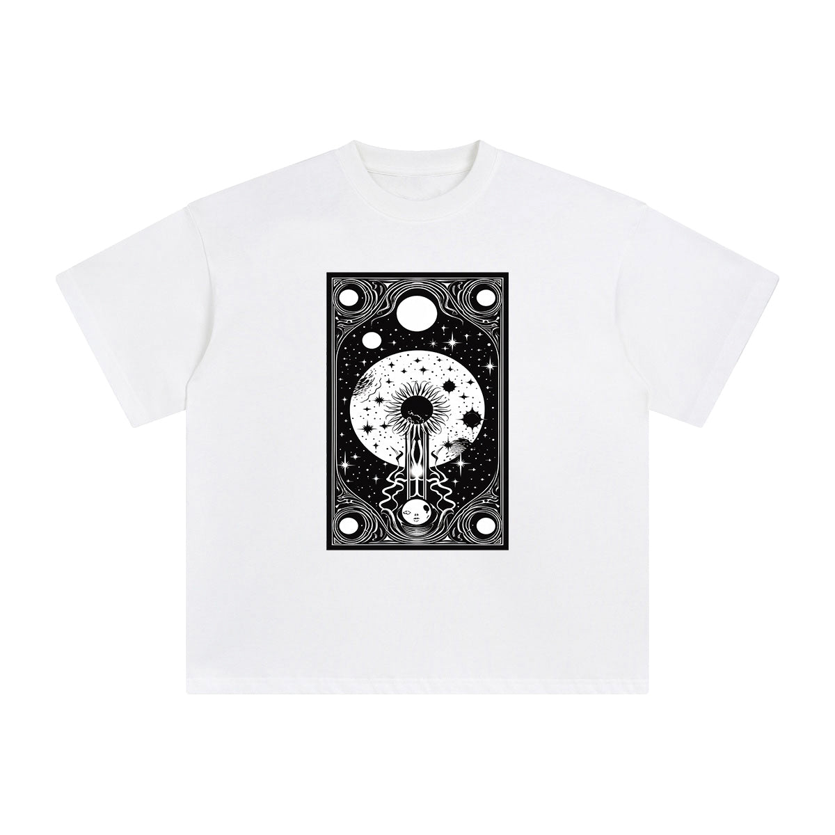 Universe Tarot Card Graphic Tee-INNBLAC Fashion Apparel