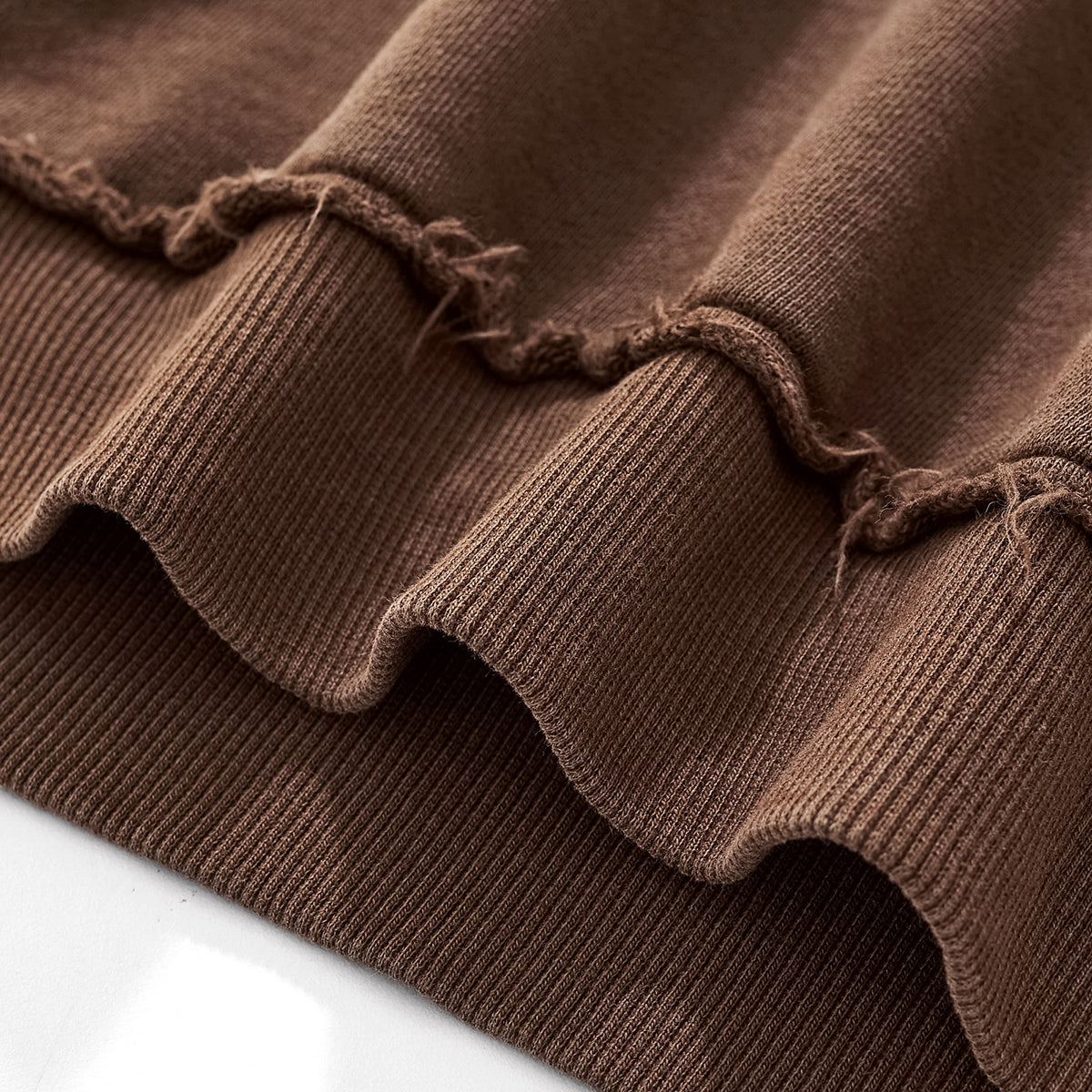 Raw Edge Sleeveless Boxy Hoodie