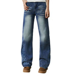 Vintage Embroidered Bootcut Denim Jeans
