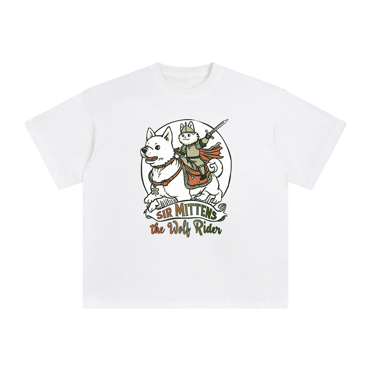 Sir Mittens The Wolf Rider Graphic Tee-INNBLAC Fashion Apparel