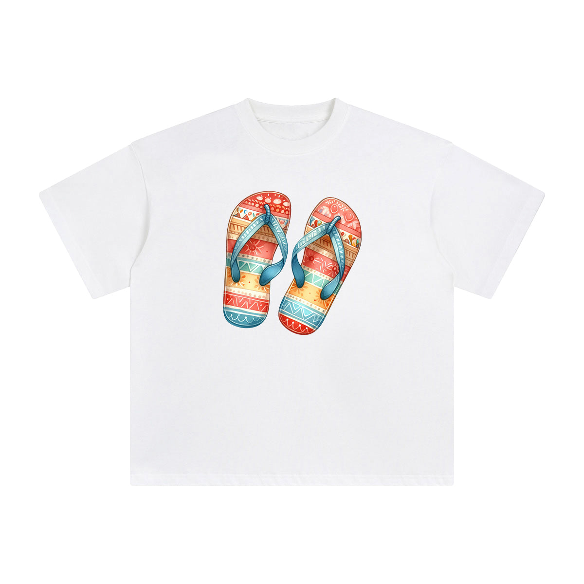 Summer Vacation Slippers Graphic Tee-INNBLAC Fashion Apparel