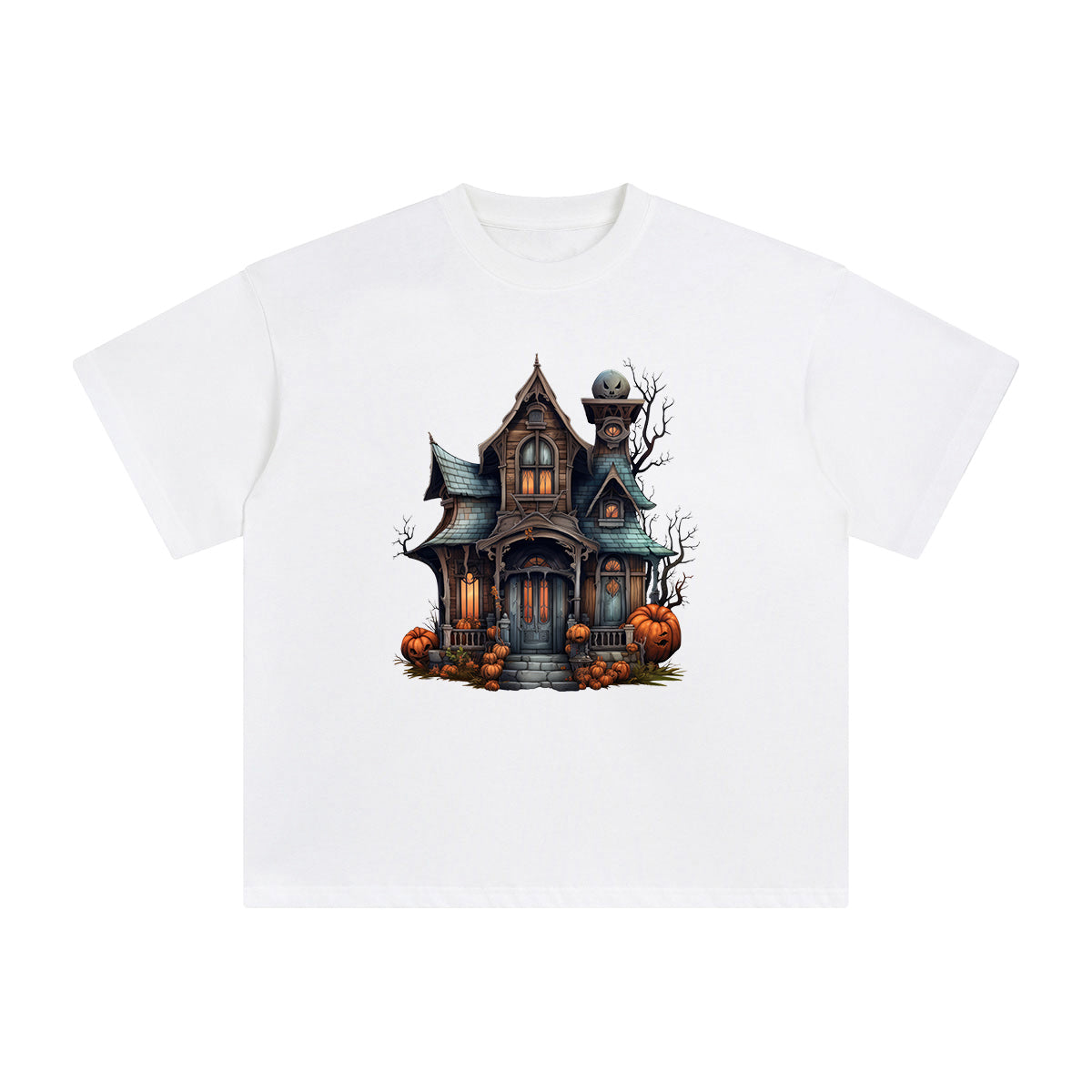 Halloween House Graphic Tee-INNBLAC Fashion Apparel