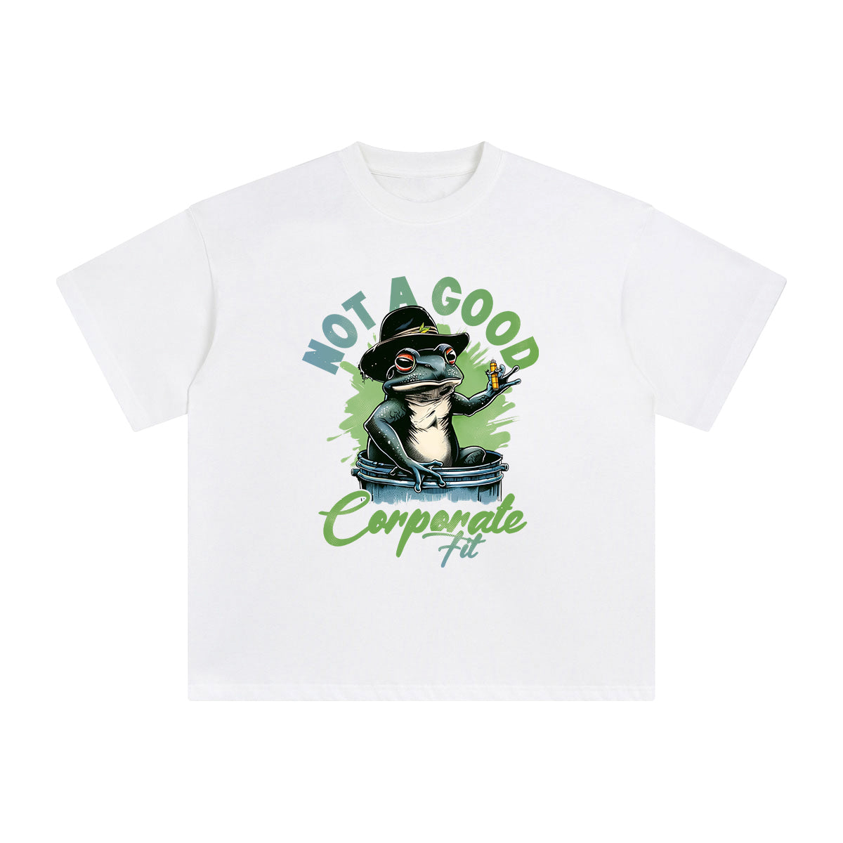 Not A Good Corporate Fit Graphic Tee-INNBLAC Fashion Apparel