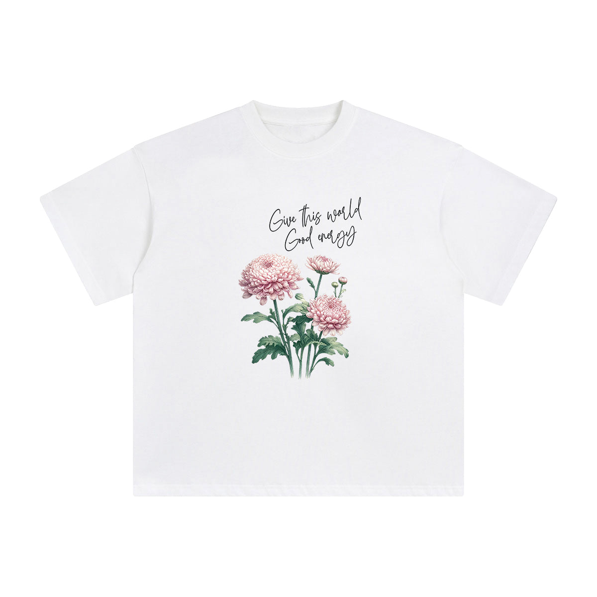 Chrysanthemum Graphic Tee-INNBLAC Fashion Apparel