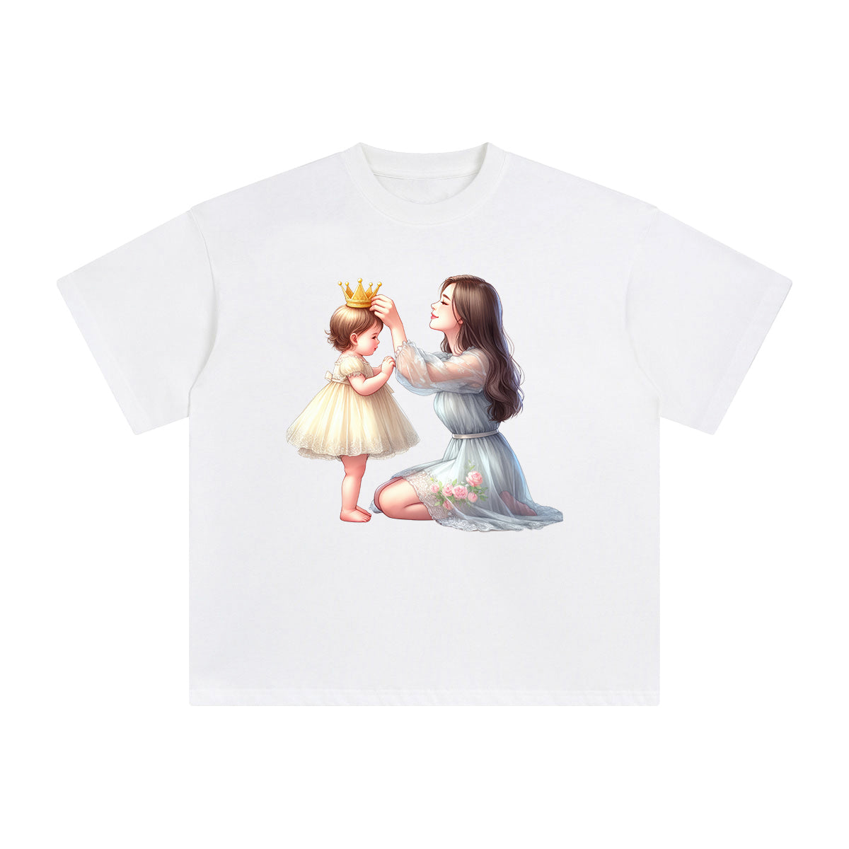 Mom And Baby Princess Graphic Tee-INNBLAC Fashion Apparel