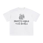 Pretty Girls Read Books Graphic Tee-INNBLAC Fashion Apparel