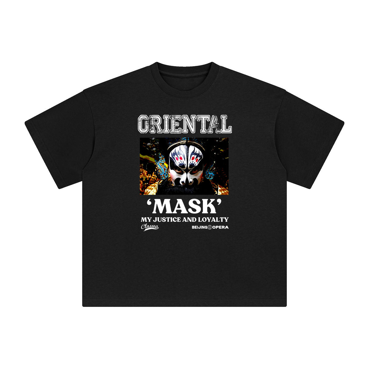 Oriental Mask Graphic Tee-INNBLAC Fashion Apparel